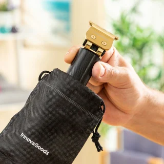 InnovaGoods Hipster Barber scheervorm en oplaadbare tondeuse set