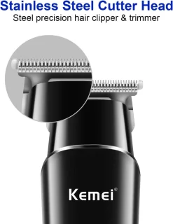 KEMEI KM-1113 Draadloze Tondeuse Zwart