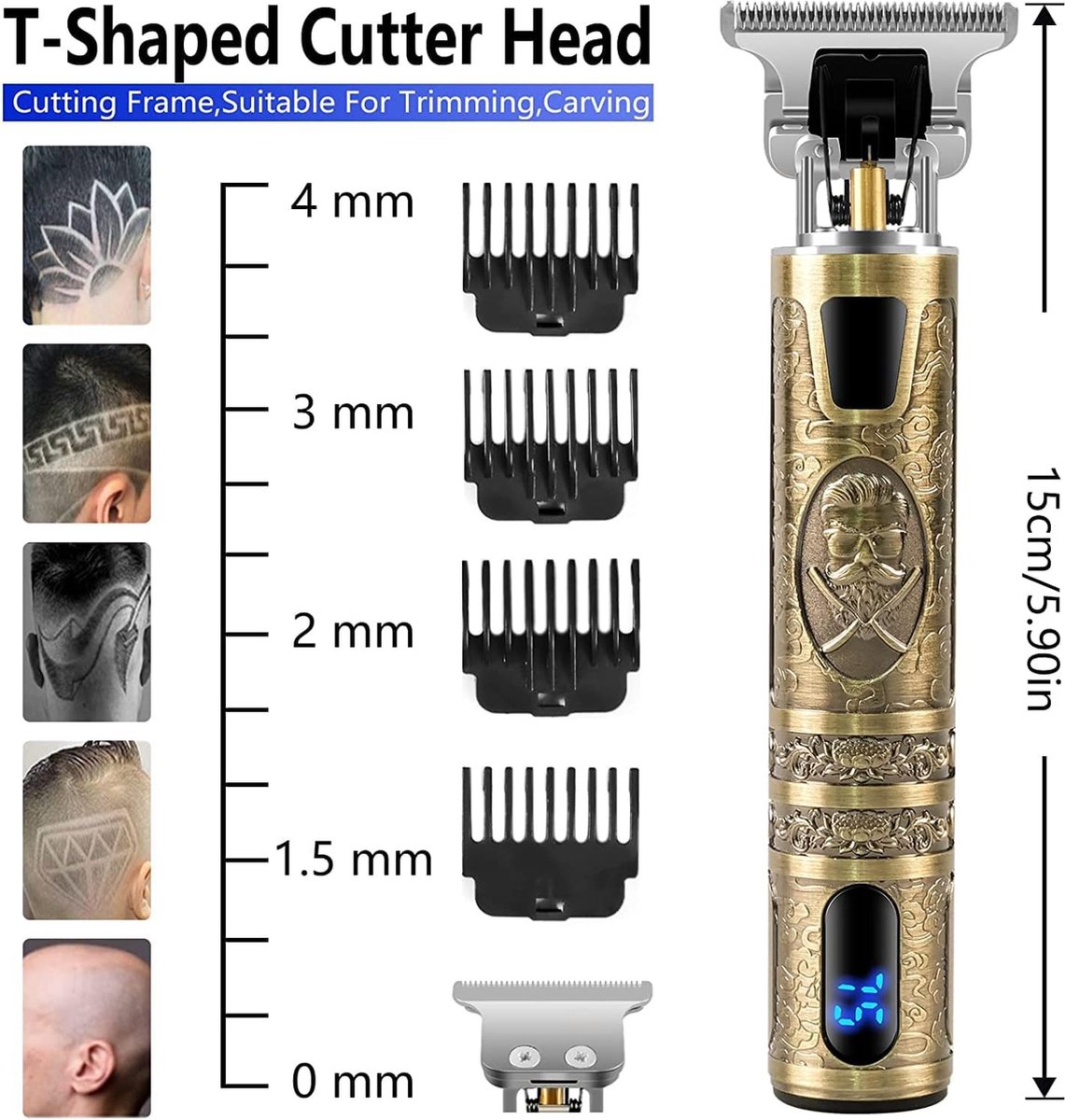 De Kemei KM 700H Draadloze Professionele Tondeuse in één oogopslag