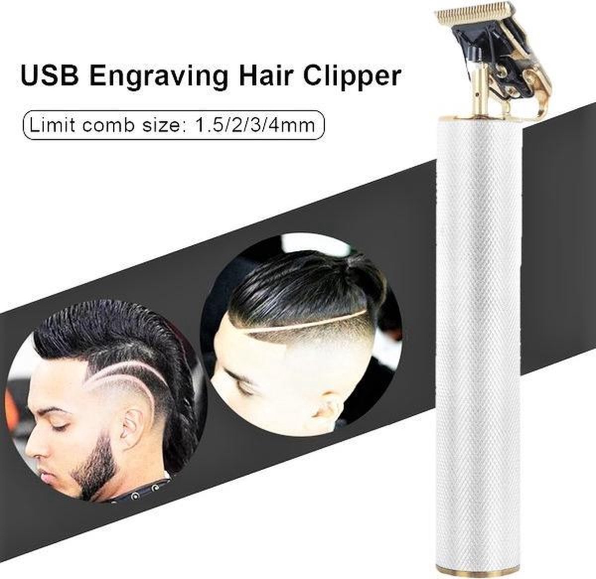 De Kemei KM1971 Draadloze Tondeuse Zwart Goud in één oogopslag