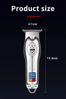 Kemei Professionele Draadloze Tondeuse Zilver