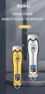 Kemei Professionele Draadloze Tondeuse Zilver
