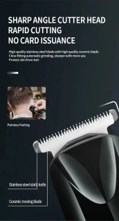 Kemei Professionele Draadloze Tondeuse Zwart