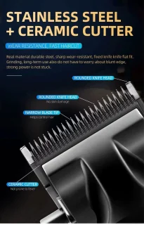 Kemei Tondeuse Trimmer - Zwart