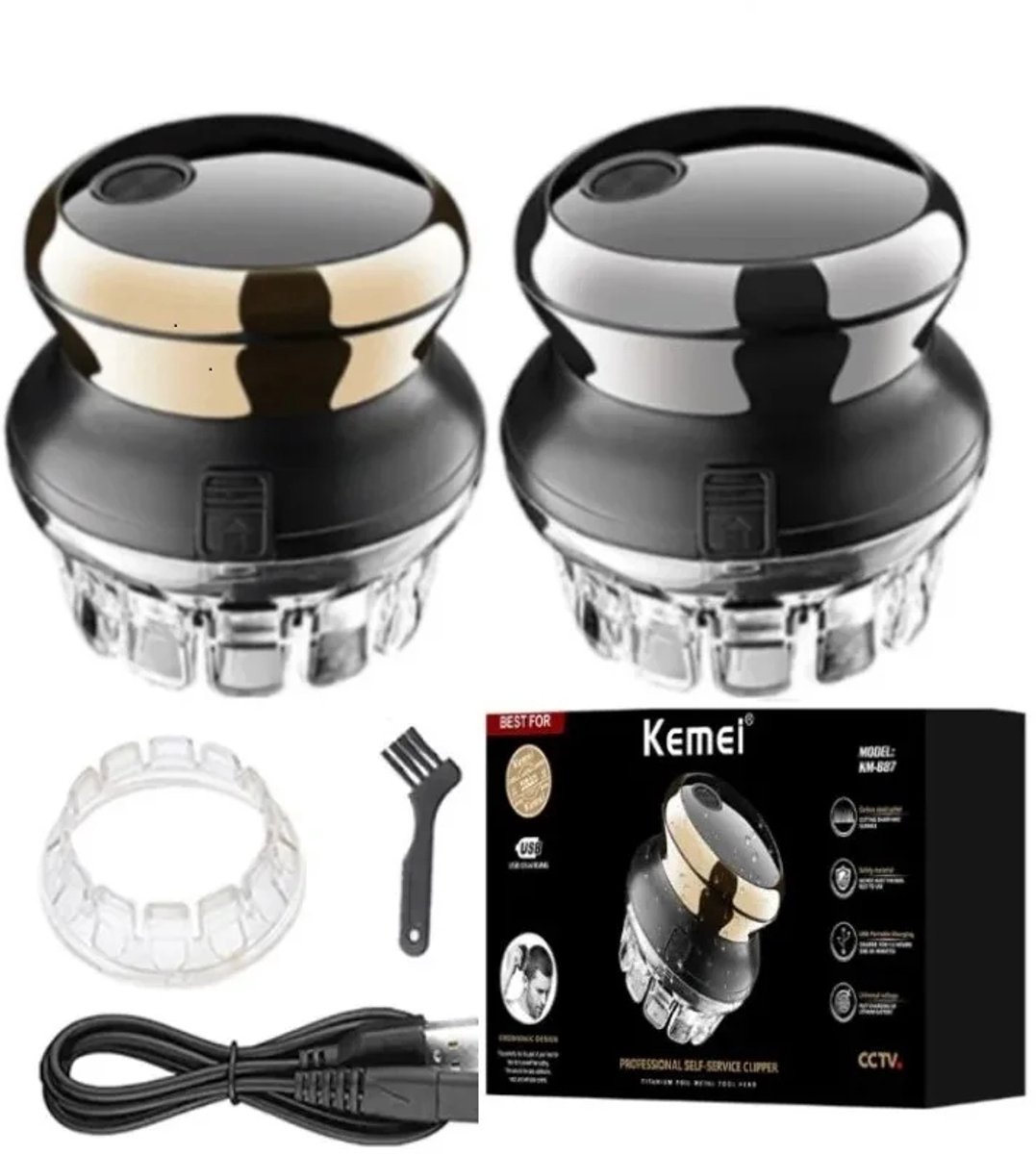 De Kemei Xcruiser Elektrische Haartrimmer USB in één oogopslag