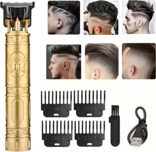 Klassieke T-blade Draadloze Haar- en Baardtrimmer Goudkleurig