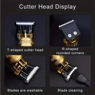 Klassieke T-blade Draadloze Haar- en Baardtrimmer Goudkleurig