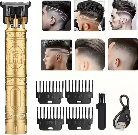 Klassieke T-blade Draadloze Haar- en Baardtrimmer Goudkleurig review