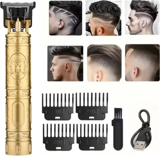 Klassieke T-blade Draadloze Haar- en Baardtrimmer Goudkleurig