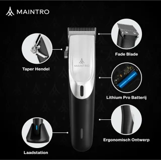 Maintro CL2400 Pro Draadloze Tondeuse Complete Set