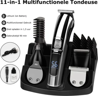 Mannen Tondeuse 11-in-1 Draadloze Haartrimmer & Bodygroomer IPX7