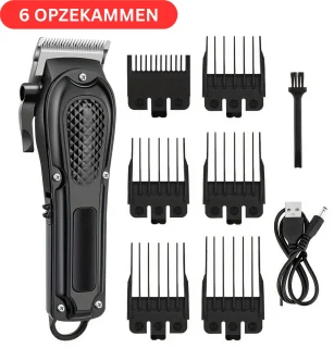Mannen Tondeuse & Baardtrimmer USB 6 Opzetstukken