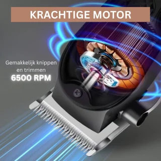 Mannen Tondeuse & Baardtrimmer USB 6 Opzetstukken