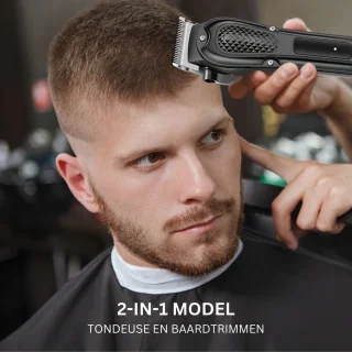 Mannen Tondeuse & Baardtrimmer USB 6 Opzetstukken