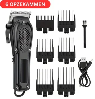 Mannen Tondeuse & Baardtrimmer USB 6 Opzetstukken