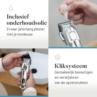 MKSS Luxe Draadloze Tondeuse Zilver