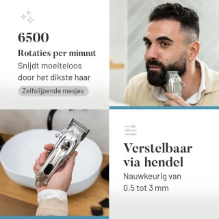 MKSS Luxe Draadloze Tondeuse Zilver