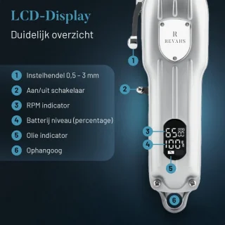 MKSS Luxe Draadloze Tondeuse Zilver
