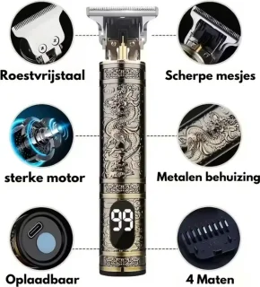 MOONOVA Dragon Style Draadloze Tondeuse & Baardtrimmer