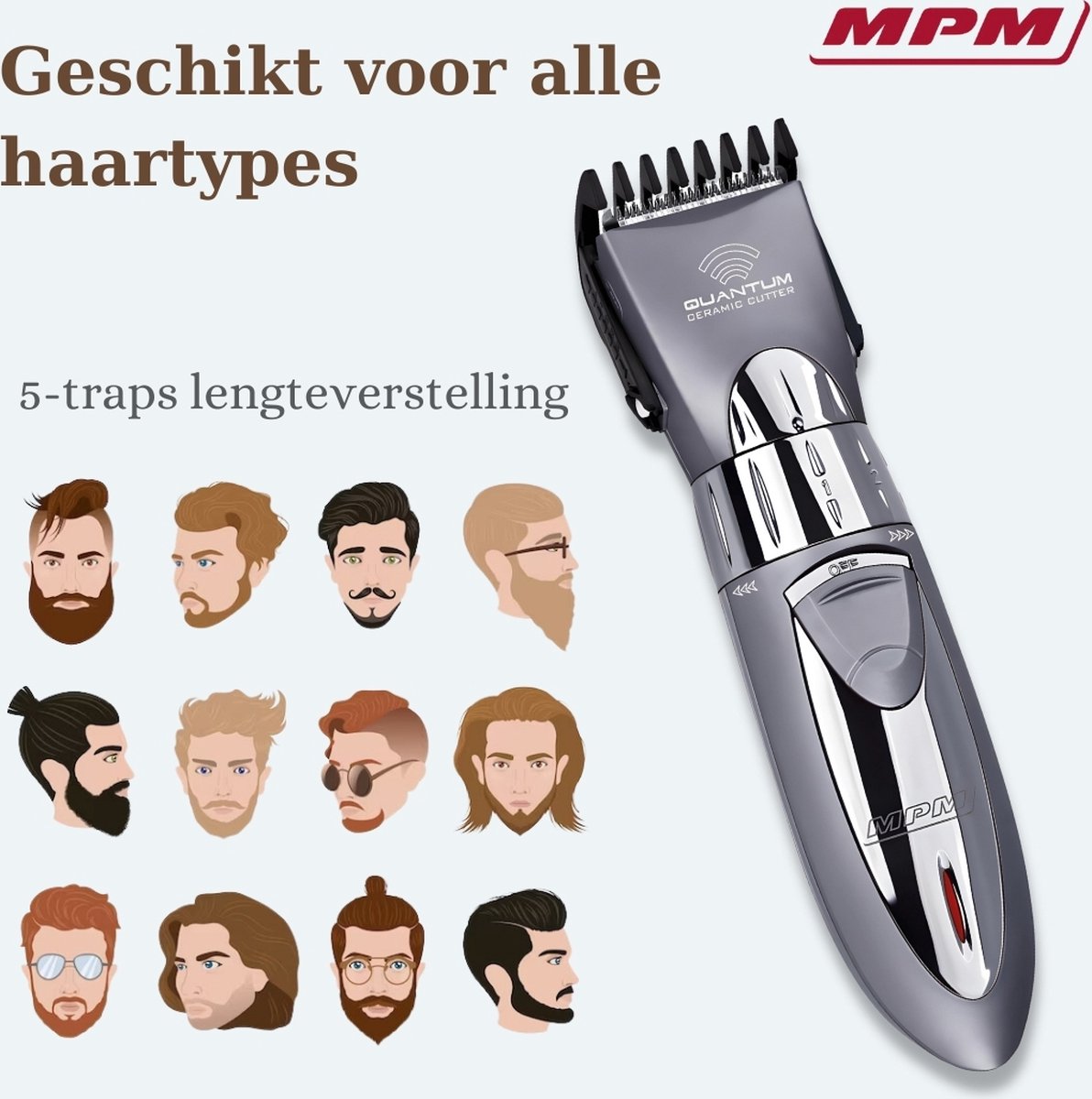 Wat vinden we goed aan de MPM Draadloze Tondeuse Met Keramische Messen