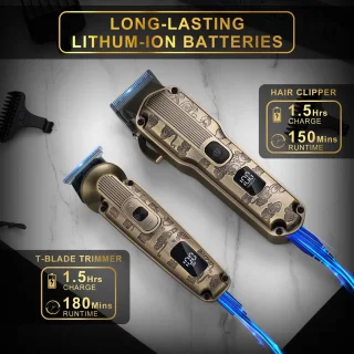 Novendo Goods Professionele Elektrische Tondeuse Set (2-delig)
