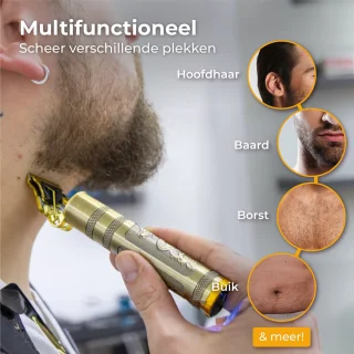 Nuvance Mannen Tondeuse met 4 Opzetstukken USB