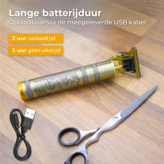 Nuvance Mannen Tondeuse met 4 Opzetstukken USB