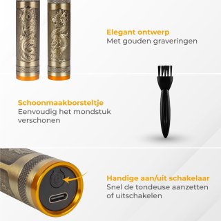 Nuvance Mannen Tondeuse met 4 Opzetstukken USB