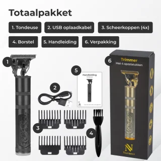 Nuvance Tondeuse Mannen Usb Oplaadbaar