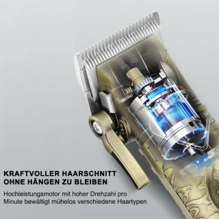 OKWISH Haarstyling Set – Elektrische Tondeuse & Bartschneider, Brons