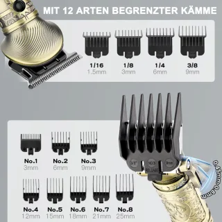 OKWISH Haarstyling Set – Elektrische Tondeuse & Bartschneider, Brons
