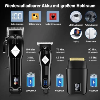 OKWISH Haartondeuse- en Trimmerset