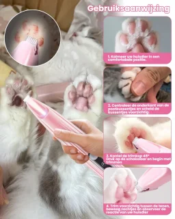 Pet Trimmer 5-in-1 Elektrische Trimmer voor Honden en Katten