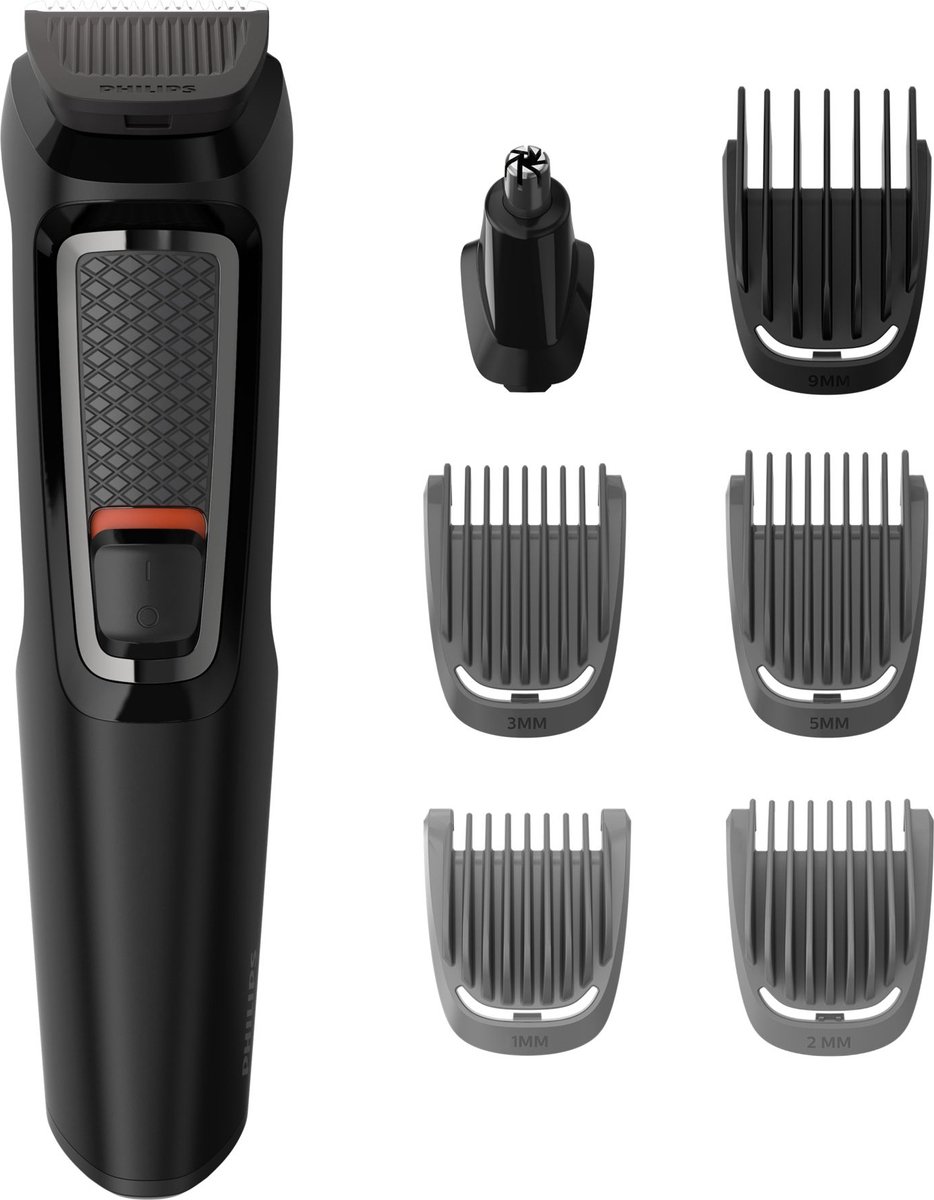 De Philips MULTIGROOM Series 3000 MG3720/33 scheer- en trimapparaat zwart in één oogopslag