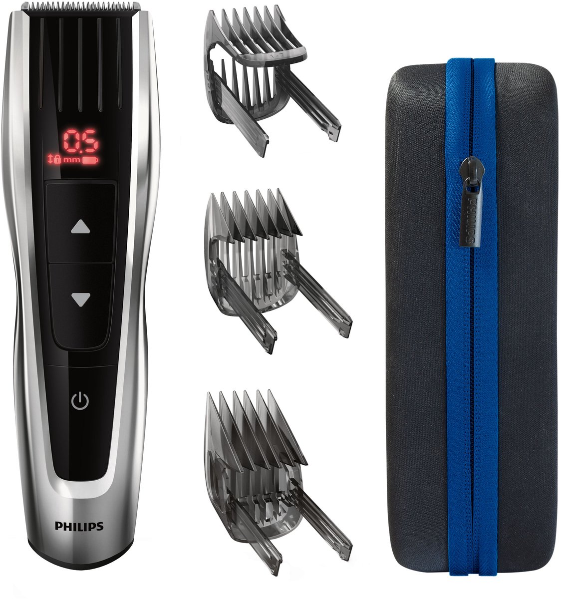 De Philips Series 9000 HC9420/15 Tondeuse Zwart/Zilver in één oogopslag