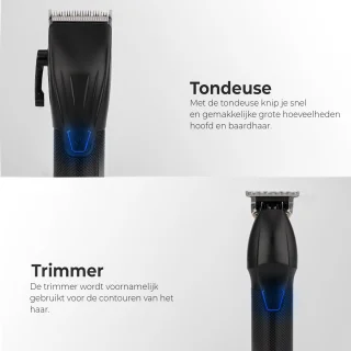 Professionele Draadloze Tondeuse 22-delig Set