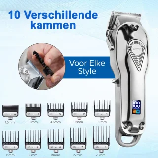 Professionele Draadloze Tondeuse Mannen Zilver Complete Set