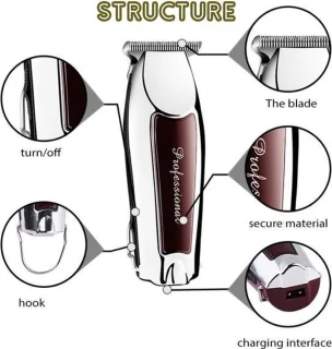 Professionele Draadloze Tondeuse & Neustrimmer Set voor Mannen