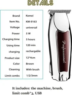 Professionele Draadloze Tondeuse & Neustrimmer Set voor Mannen