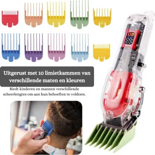 Professionele Draadloze Tondeuse voor Heren - Baardtrimmer en Scheerapparaat Set