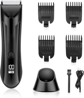 Professionele herentondeuse met lcd-display - 4 geleidingskammen