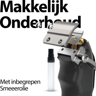Professionele Tondeuse Grijs met Oplaadstation en 4 Opzetstukken