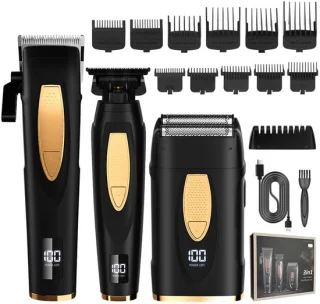 Redom tondeuse haartrimmer 3-delige set zwart