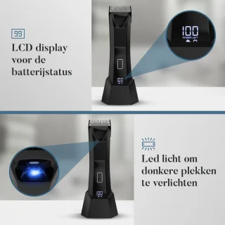 Revahs Bodygroomer Mannen LCD Display & Travellock
