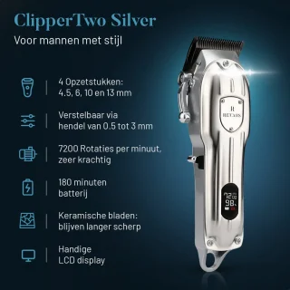 Revahs Clipper Two Draadloze Tondeuse voor Mannen