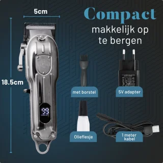 Revahs Pro Set Tondeuse voor Mannen - Haar- en Baardtrimmer - 0.5-25 mm