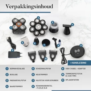 Revahs Skullshaver Mannen Pro Set - Scheerapparaat