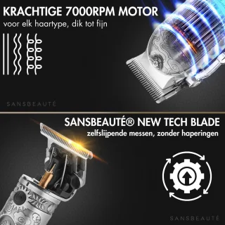 Sansbeauté 4-in-1 Draadloze Tondeuse voor Mannen