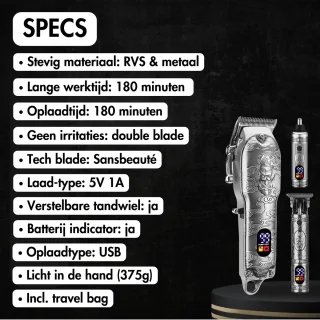 Sansbeauté 4-in-1 Draadloze Tondeuse voor Mannen