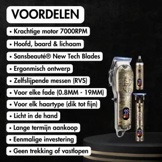 Sansbeauté 4-in-1 Draadloze Tondeuse voor Mannen